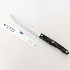 Cutco 1729 Petite Carver Knife Black Swirl Handle Factory Sharpened/Serviced 12"